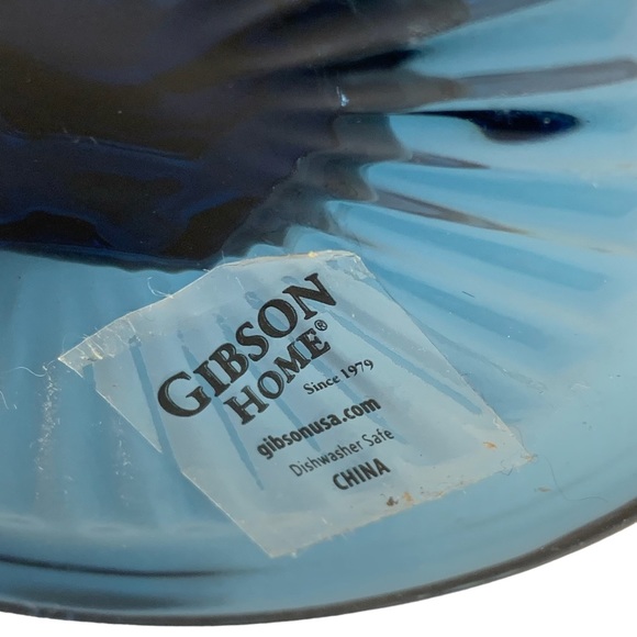 Gibson Home Cobalt Blue Glass Water Pitcher Spout Handle Beautiful Detail Design - Picture 8 of 11